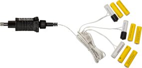 Batterie-Ersatzgerät 3 x AA Weiß Von Star Trading - Batterie-Eliminator f&uuml;r 3xAA-Batterien mit 3 Ausg&auml;ngen.