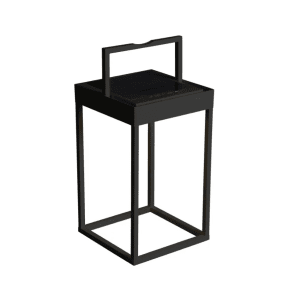 Portofino 30cm Schwarz solarleuchte Von Konstsmide - Die Lampe wird mit dem Solarpanel in 20h oder mit dem mitgelieferten USB-C-Kabel in 6h aufgeladen.