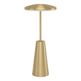 Piccola 28cm Gebürstetes Messing tragbare Von Eglo - Piccola ist eine flexible und stilvolle Lichtquelle, die sich gleichermaßen gut für zu Hause und unterwegs eignet.
