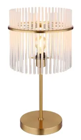 Gorley 55cm Gold tischlampe Von Globo Lighting - Med sitt genomt&auml;nkta utf&ouml;rande och h&ouml;gkvalitativa material sm&auml;lter Gorley harmoniskt in i moderna inredningsstilar och ger varje rum en stilfull touch.