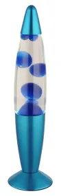 Etna Blau kinderlampe Von Globo Lighting - Etna &auml;r en fascinerande lavalampa med klar v&auml;tska och bl&aring;tt vax som sm&auml;lter l&aring;ngsamt och skapar hypnotiska ljuseffekter.