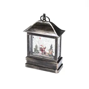 Wassergefüllte Laterne Mit Weihnachtsmann Braun Von Konstsmide - Verbreiten Sie Magie in der Dunkelheit des Winters mit dieser wassergefüllten Laterne mit Weihnachtsmann und Kindern!