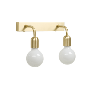 Regal 37cm Gebürstetes Messing badezimmerlampe Von Belid - Dieses Modell ist f&uuml;r 2 Lichtquellen vorgesehen und je nach Lichtquelle ver&auml;ndert sich der Charakter der Lampe.