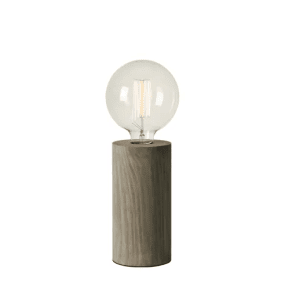 Legna 20cm Grau tischlampe Von Markslöjd - Wird mit einem 2 m langen schwarzen Textilkabel mit Netzschalter und Stecker geliefert.