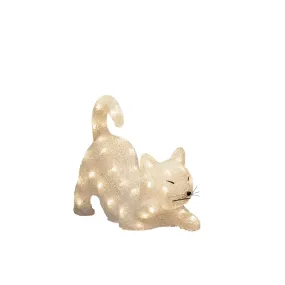 Liegende Katze Aus Acryl Klar Von Konstsmide - Dank der Schutzart IP44 perfekt für die Beleuchtung von Häusern und Gärten geeignet.