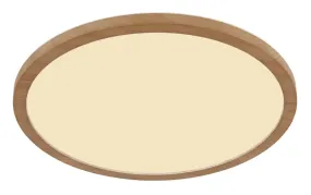 Sapana Ø42 Holz badezimmerlampe Von Globo Lighting - Lampan &auml;r tillverkad av tr&auml;inspirerad och vit plast, vilket ger ett mjukt och bl&auml;ndfritt ljus.