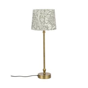 Liam 55cm Messing/Grün tischlampe Von PR Home - Gemessen am: Der Schirm hat unten einen Durchmesser von 20 cm, oben 17 cm und eine H&ouml;he von 15 cm.