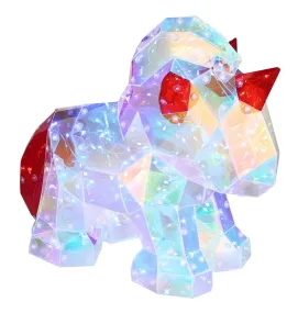 Brondar Transparent kinderlampe Von Globo Lighting - Der klare Kunststoffkörper mit Kristalleffekt wird mit roten Details kombiniert, um farbenfrohe Akzente zu setzen.