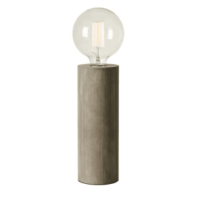 Legna 28cm Grau tischlampe Von Markslöjd - Wird mit einem 2 m langen schwarzen Textilkabel mit Netzschalter und Stecker geliefert.