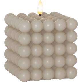 LED Stumpenkerze Flamme Dot Beige Von Star Trading - Es verf&uuml;gt &uuml;ber eine Timerfunktion und wenn der Schalter eingeschaltet ist, leuchtet das Licht im Timermodus 6 Stunden lang und 18 Stunden lang nicht, was sich mit einer sch&ouml;nen, realistischen Flamme in warmem Wei&szlig; wiederholt.