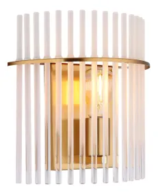 Gorley 26cm Gold wandlampe Von Globo Lighting - Gorley &auml;r en elegant och sofistikerad v&auml;gglampa med en imponerande arkitektonisk design.