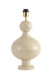 Fiona 40cm Cremeweiß lampenfuß Von Alde & Lind - Die sanft gerundete, klassische Form harmoniert perfekt mit der hochglänzenden, emailleartigen Oberfläche und verleiht der Lampe einen stilvollen und modernen Look.