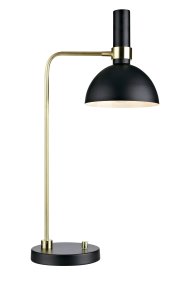 Larry 65cm Gebürstetes Messing schreibtischlampe Von Markslöjd - Larry ist eine stilvolle und dezente Tischleuchte, die dem Arbeitsplatz, dem Nachttisch oder dem Flur eine elegante Note verleiht.