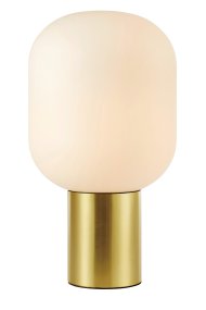 Brooklyn 44cm Gebürstetes Messing tischlampe Von Markslöjd - Brooklyn ist ein modernes, zeitgen&ouml;ssisches Herzst&uuml;ck.