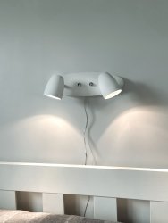 Sandnes Weiß leselampe Von Aneta Lighting - und aus mit einem separaten Dimmer an&aring; die Lampe.