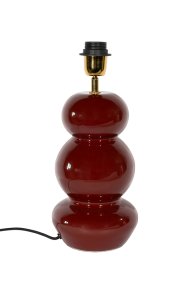 Becca 36cm Dunkelrot lampenfuß Von Alde & Lind - Die abgerundete Form mit drei weichen Segmenten verleiht der Lampe einen verspielten und zugleich stilvollen Ausdruck.