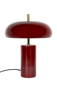 Lex 40cm Dunkelrot tischlampe Von Alde & Lind - Im Lieferumfang enthalten sind ein 2 m langes schwarzes Kabel, ein Netzschalter und ein Netzstecker.
