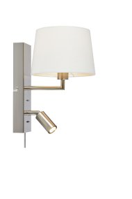 Como Stahl leselampe Von Markslöjd - Am Lampenfuß befinden sich zwei separate Schalter, einer für die Lichtquelle mit Lampenschirm und einer für die darunterliegende Stehlampe.