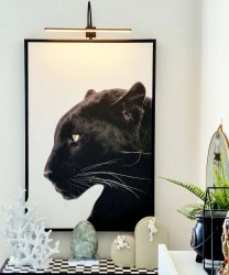 Miro 40cm Schwarz Von Aneta Lighting - Die Lampe kann an der Wand, direkt am Bilderrahmen oder auf einem Regal oder Schrank montiert werden.