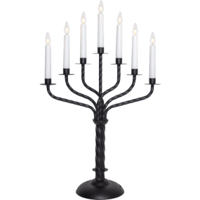 Bore Schwarz Von Star Trading - Bore ist ein eleganter Kerzenst&auml;nder aus Metall mit sieben Armen.