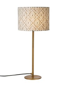 Base 58cm Messing/Braun Von PR Home - Die Leuchte wird mit einem 2 m langen Textilkabel, einem Netzschalter und einem Netzstecker geliefert.
