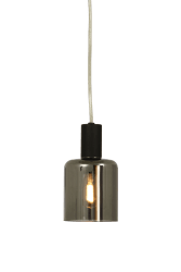Cylinder Ø9 Schwarz fensterlampe Von Aneta Lighting - Das Kabel ist 4 Meter lang und verfügt über einen Mittelstromschalter und einen Stecker.