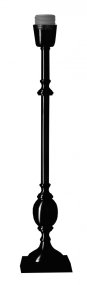 Charlstone 50cm Svart lampenfuß Von Hallbergs - Charlstone &auml;r en elegant lampfot i metall med en klassisk och tidl&ouml;s design.