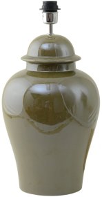 Ming 50cm Olivgrön lampenfuß Von Hallbergs - Ming &auml;r en stilfull lampfot i keramik med en klassisk, mjukt rundad form.