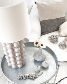 Bubbles 50cm Hellgrau lampenfuß Von Hallbergs - Bubbles ist ein moderner Lampenfu&szlig; aus Keramik.