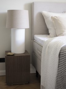 Manhattan 50cm Mattweiß lampenfuß Von Hallbergs - Wird mit Kabel, Netzschalter und Stecker geliefert.