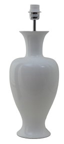 Mindy 50cm Vit lampenfuß Von Hallbergs - Denna eleganta lampfot i keramik har en mjuk, klassisk form och blank vit finish som ger ett varmt och stilrent uttryck.