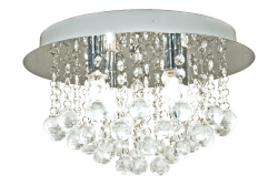 Teresa Ø36 Chrom badezimmerlampe Von Aneta Lighting - Mit Schrauben an der Decke montiert und mit festem Stromanschluss versehen.