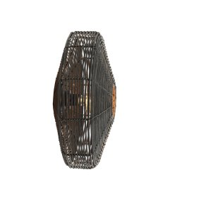 Mataka Ø50 Dunkelbraun wandlampe Von Light & Living - Verleihen Sie Ihrem Zuhause mit Mataka, einer Wandlampe aus dunkelbraunem Rattan, eine warme und einladende Atmosphäre.