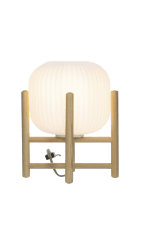 Vinda 30cm Holz tischlampe Von Aneta Lighting - in der Lampe und Glas im Schirm.