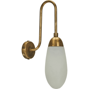 Drop 45cm Antikes Messing wandlampe Von House Doctor - Verwandeln Sie Ihr Interieur mit dieser Wandlampe aus antikem Messing mit einem tropfenförmigen Schirm aus Opalglas.