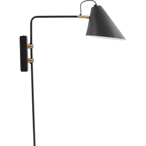 Club 45cm Schwarz wandlampe Von House Doctor - Die Lampe hat einen industriellen und skulpturalen Ausdruck, der im Interieur ein stilvolles Ergebnis erzeugt.