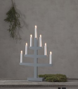 Trapp Grau Von Star Trading - Stellen Sie den Kerzenst&auml;nder beispielsweise ins Fenster und sorgen Sie so f&uuml;r eine wundervolle Adventsstimmung in Ihrem Zuhause.