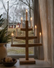 Trapp Braun Von Star Trading - Stellen Sie den Kerzenst&auml;nder beispielsweise ins Fenster und sorgen Sie so f&uuml;r eine wundervolle Adventsstimmung in Ihrem Zuhause.