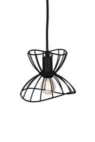 Ray Ø16 Schwarz fensterlampe Von Globen Lighting - Die Leuchte wird mit einem 350 cm langen Textilkabel mit Schalter und Stecker geliefert.