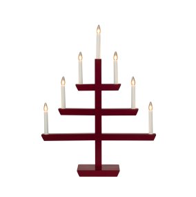 Wooden Candelabra 7 Lights ROT Von Konstsmide - mit stilvollem Design und sieben wundersch&ouml;n leuchtenden Lichtern.