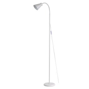 Ebba Weiß stehlampe Von Oriva - Ebba ist eine zeitlose Stehleuchte mit stilvollem Design aus wei&szlig;em Metall.