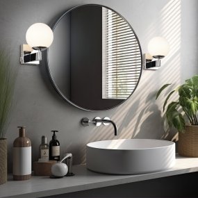 Kula Chrom badezimmerlampe Von Trio Lighting - Verwandeln Sie Ihr Badezimmer in eine Oase der Ruhe, in der Sie Ihr Schaumbad oder Ihre Beauty-Pflege in angenehmer Lichtatmosphäre genießen können.