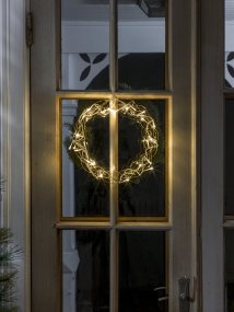 LED-Kranz Ø30 Gold Von Konstsmide - Die 32 kleinen LEDs strahlen ein gem&uuml;tliches, warmes Gelblicht aus und schaffen so eine behagliche Atmosph&auml;re.