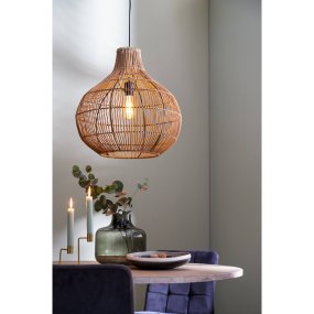 Pacino Ø50 Natur hängelampe Von Light & Living - Pacino ist eine wunderschöne Hängeleuchte aus Rattan, die einen unkonventionellen und natürlichen Ausdruck vermittelt.