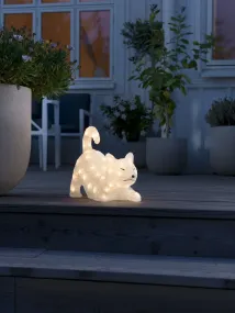 Liegende Katze Aus Acryl Klar Von Konstsmide - Dank der Schutzart IP44 perfekt für die Beleuchtung von Häusern und Gärten geeignet.