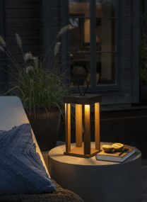 Cannes 42cm Rost tragbare Von Konstsmide - Die Lampe ist mit einem Touchdimmer ausgestattet, sodass Sie Helligkeit und Farbtemperatur einstellen können.