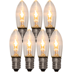 E10 LED 0,5W 10-55V 7er-Pack Von Star Trading - Dieses Produkt ist für Kerzenleuchter mit 4–25 Glühbirnen geeignet.