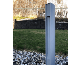 Trius 100cm Grau pollarleuchten Von Westal - Klimaneutraler Poller aus stranggepresstem Aluminium mit symmetrischem Licht.