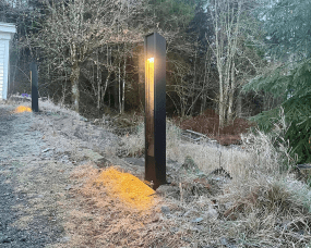 Trius 100cm Schwarz pollarleuchten Von Westal - Klimaneutraler Poller aus stranggepresstem Aluminium mit symmetrischem Licht.