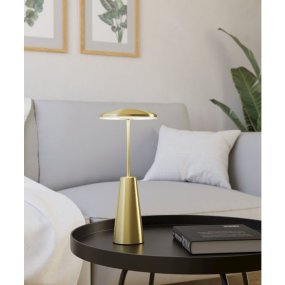 Piccola 28cm Gebürstetes Messing tragbare Von Eglo - Piccola ist eine flexible und stilvolle Lichtquelle, die sich gleichermaßen gut für zu Hause und unterwegs eignet.